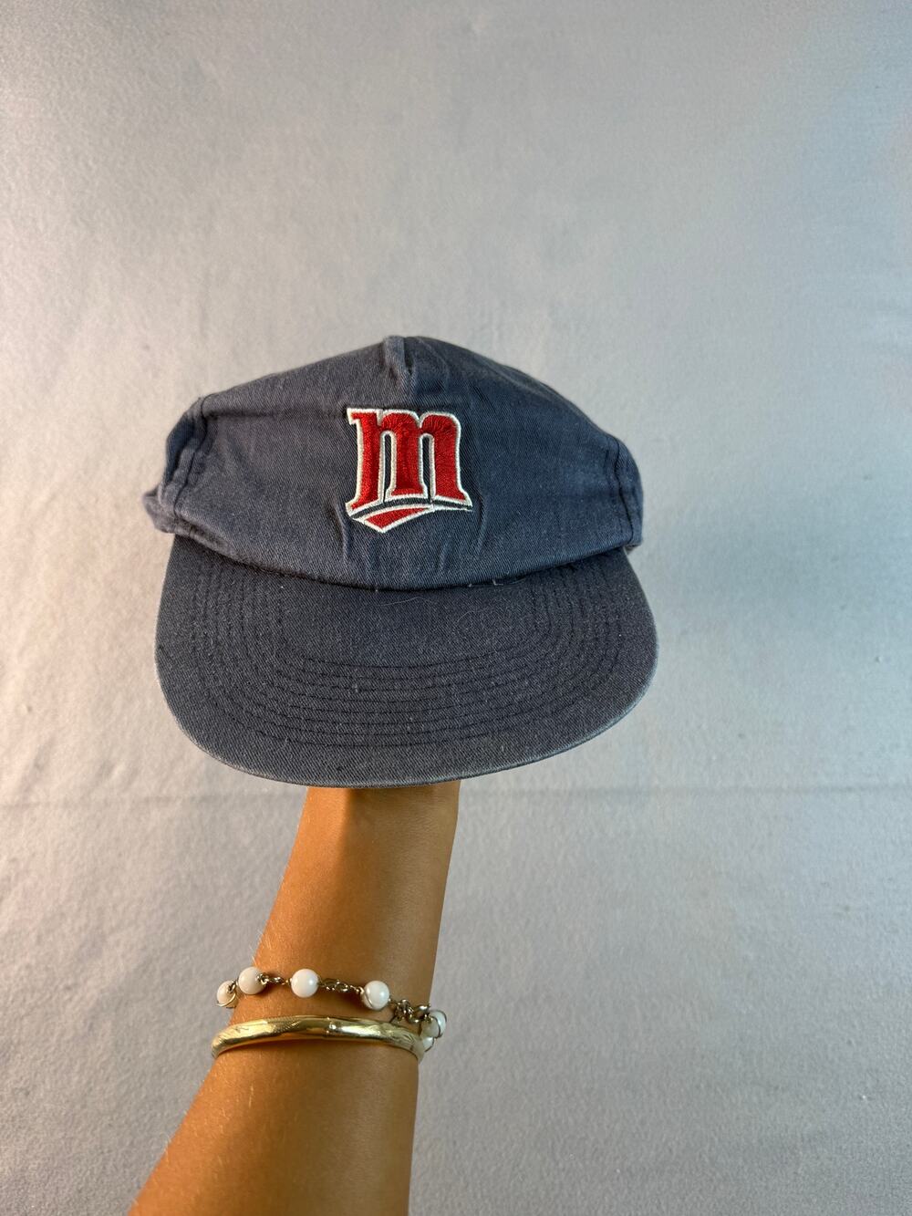Vintage Dairy Queen Minnesota Twins Snapback Hat Navy Blue Baseball Cap Promo